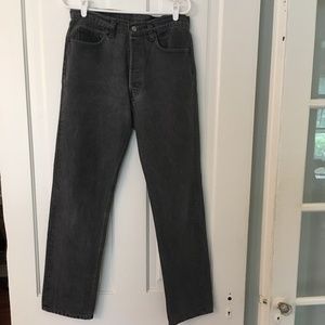 Levi's Grey Straight Leg 501s